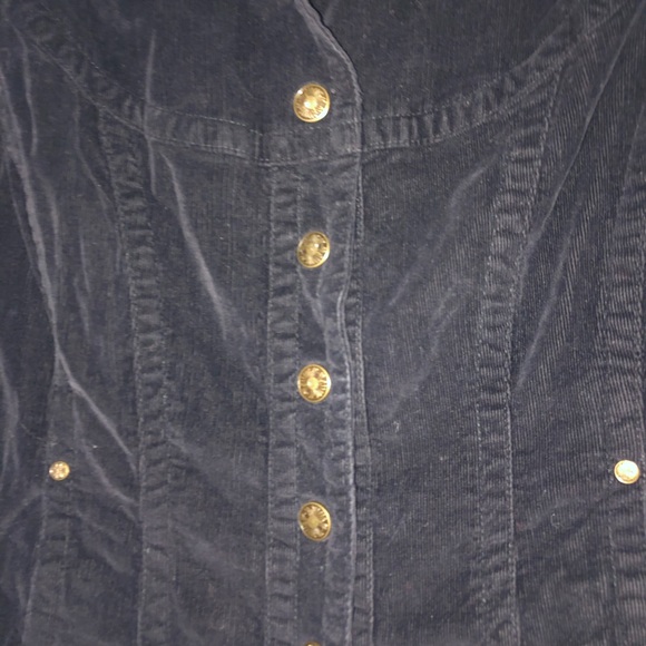 Black Corduroy Jean Style  Jacket - Picture 3 of 6